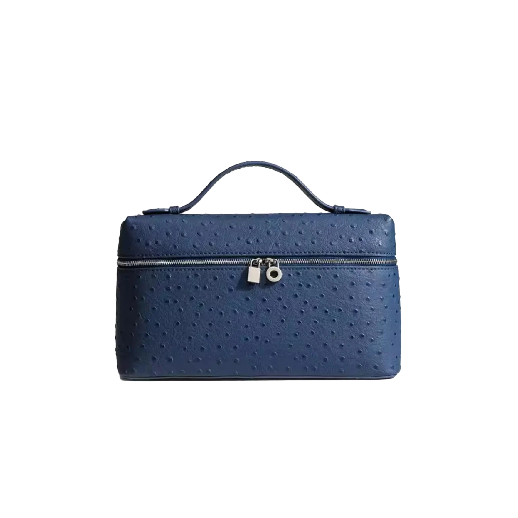 Extra Pocket L27 Pouch in Ostrich Leather